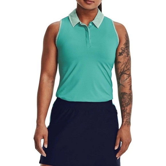 Under Armour Iso-Chill Sleeveless Women’s Polo NWT - Picture 1 of 10